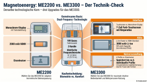 Vergleich Geräte Magnetoenergy ME 2200 und ME3300